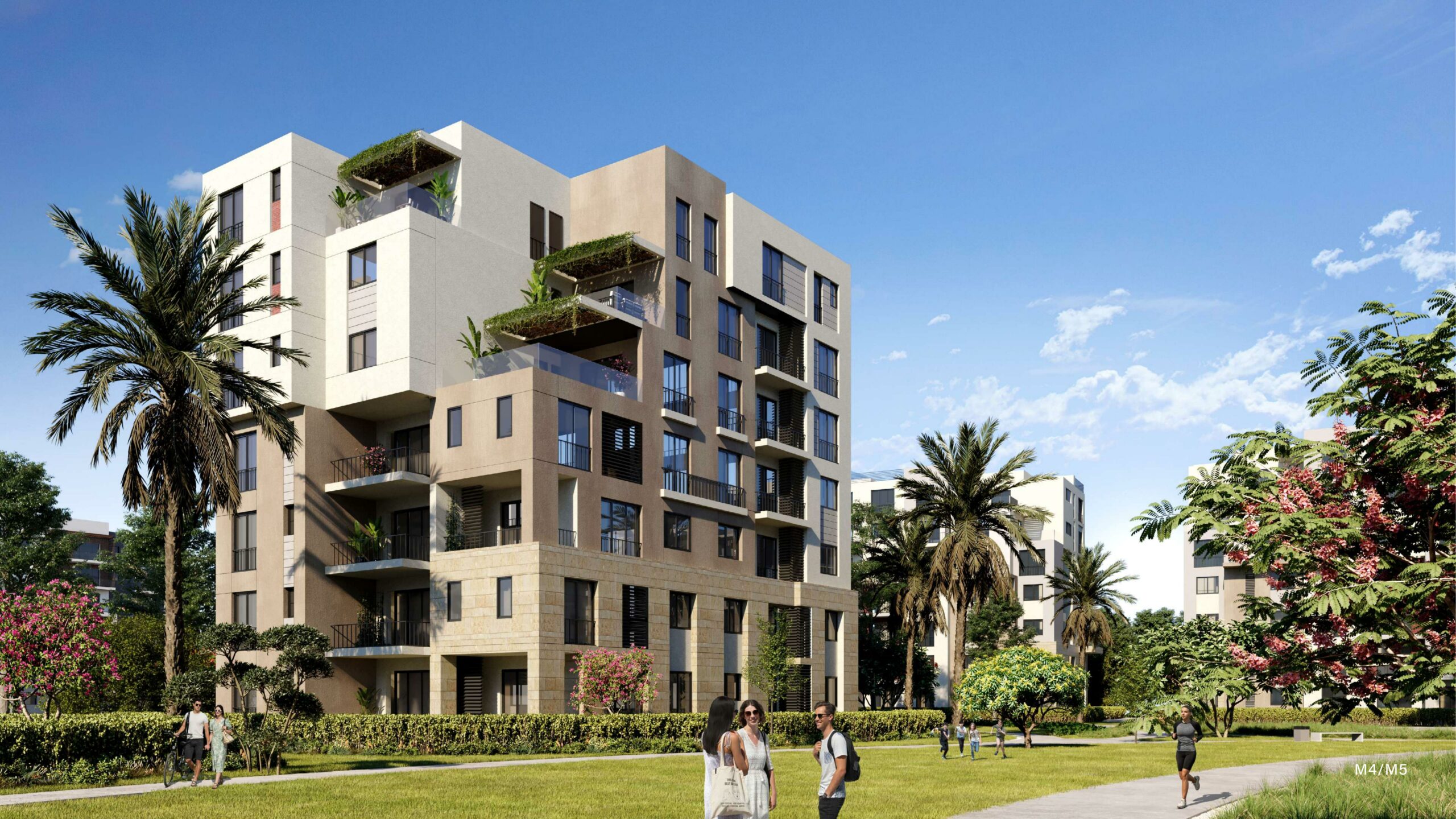 شقة للبيع في ديستريكت 5 غرفتين في جنوب القاهره الجديده من مراكز للتطوير العقاري